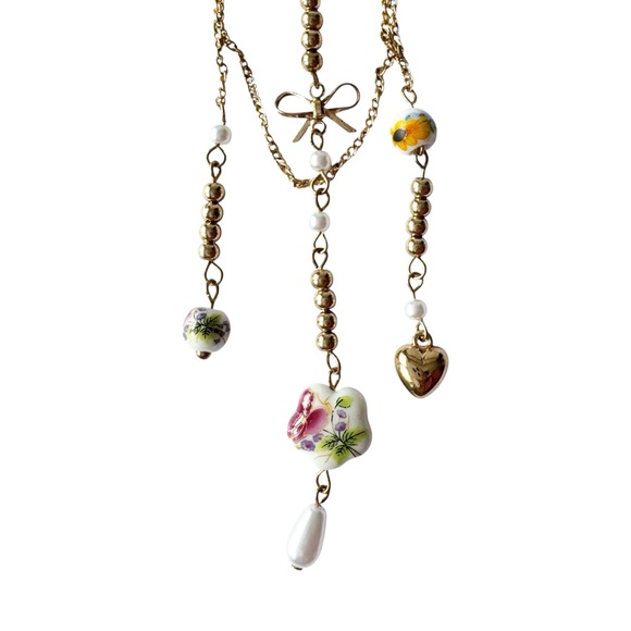 Free People Happy Daze Brooch in Gold/Pink | NWT - Picture 2 of 5